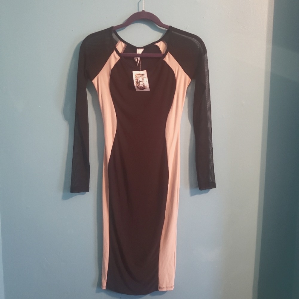 Jay ❤ Jane Bodycon Midi Long Sleeve Dress
